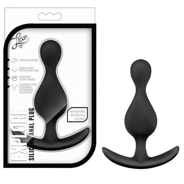 Luxe Explore Anal Plug-Black