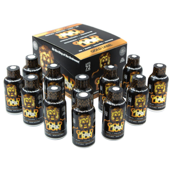 Gold Lion Liquid Shot Display of 12