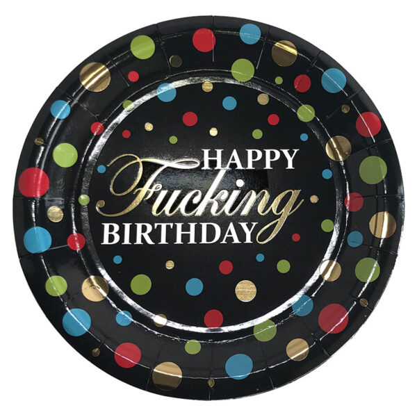 Happy F'ing Birthday Plates