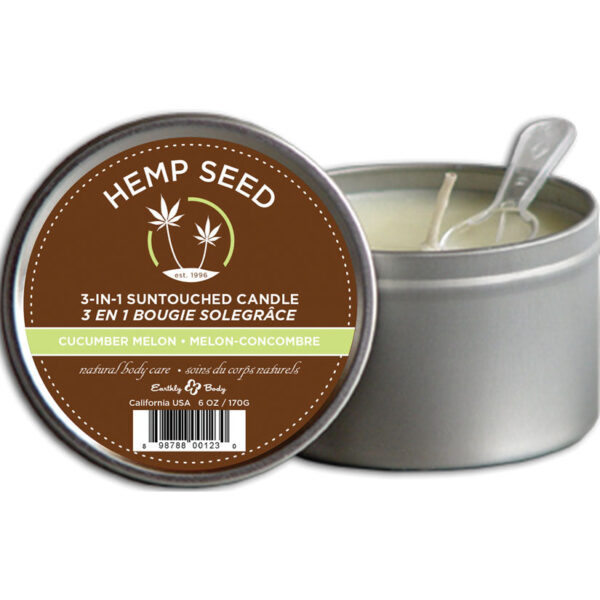 Earthly Body 3-in-1 Massage Candle-Cucumber Melon 6oz