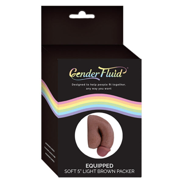 Gender Fluid Equipped Soft Packer-Light Brown 5"