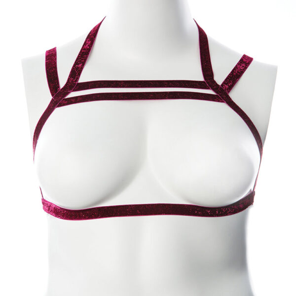 Gender Fluid Sugar Coated Harness-Raspberry Glitter L-XXL