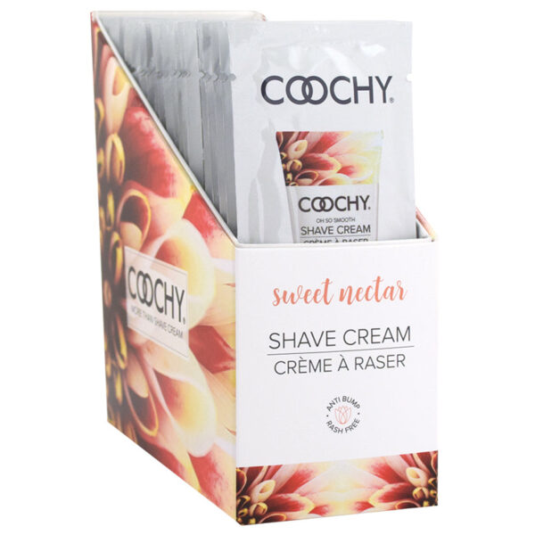 Coochy Shave Cream-Sweet Nectar 15ml Foil Display of 24