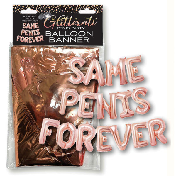Glitterati Same Penis Balloon Banner