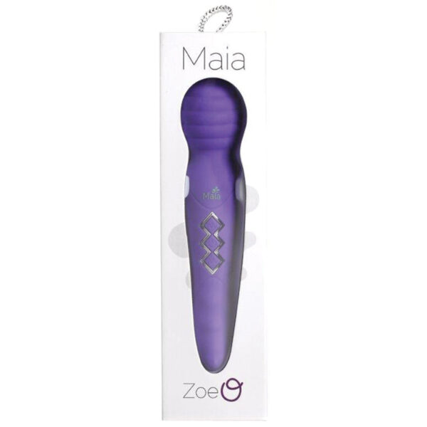 Maia Zoe Twisty Rechargeable Vibrating Wand-Purple
