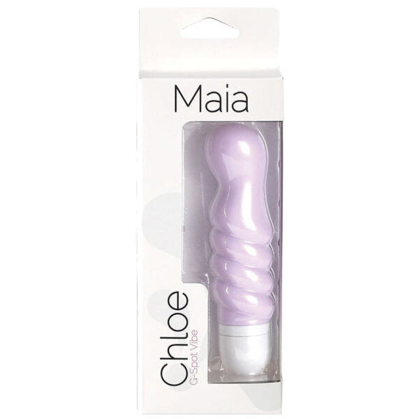 Maia Chloe Twisty Silicone G-Spot Vibe-Lavender 5"