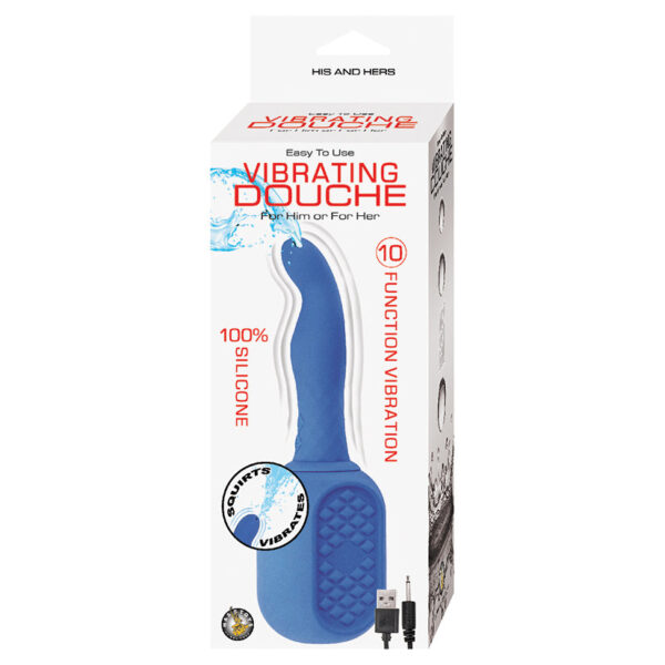 Vibrating Douche Silicone-Blue