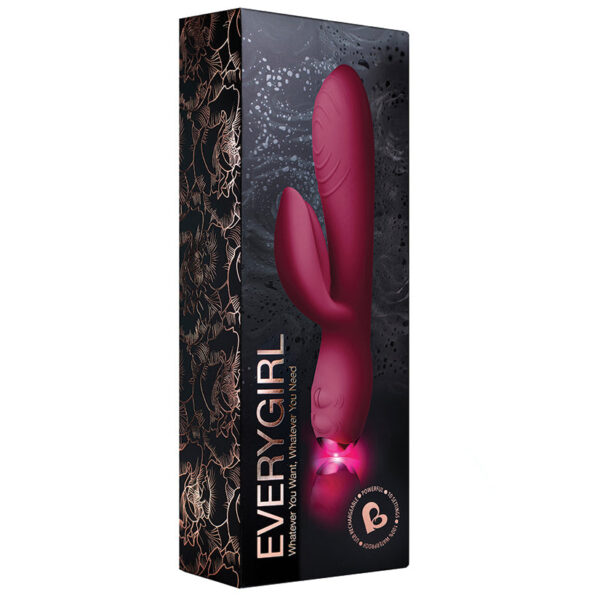 Rocks-Off EveryGirl 10 Speed Light Up Vibrator-Burgundy