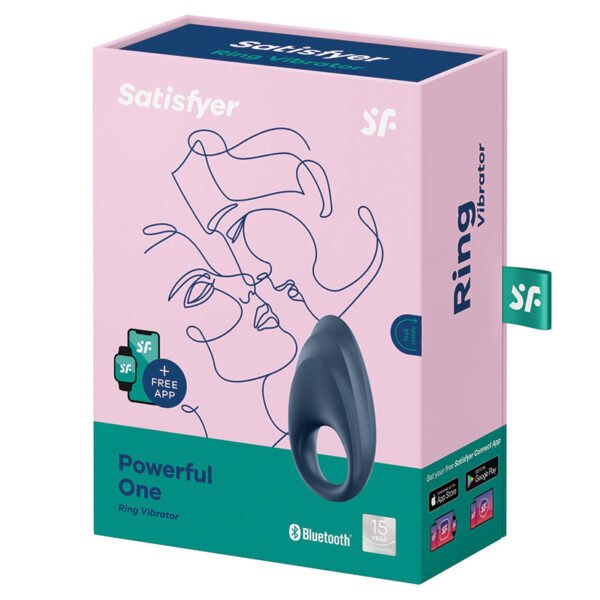 Satisfyer Powerful One Ring Vibrator-Blue