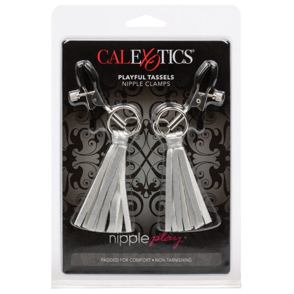 Nipple Play Playful Tassels Nipple Clamps-Silver