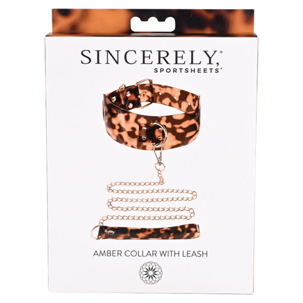 Sincerely Amber Collar with Leash