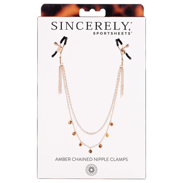 Sincerely Amber Chained Nipple Clamps